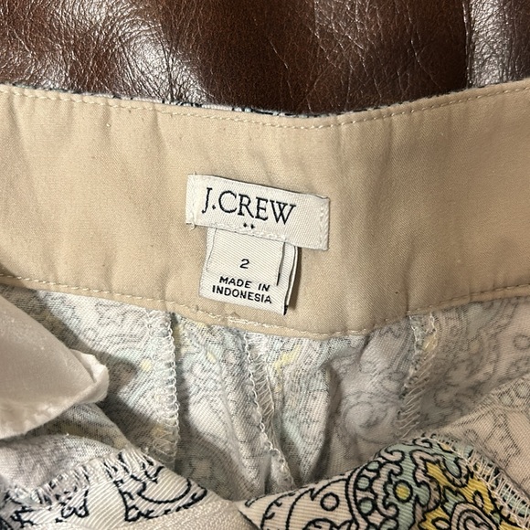J Crew Paisley Short Cotton Shorts, size 2 - Picture 2 of 4